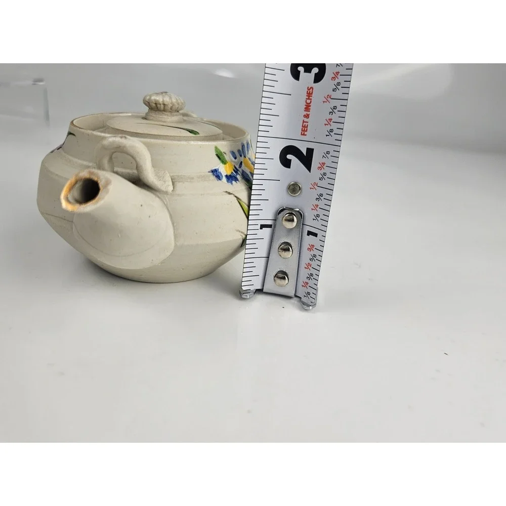 Vintage Japanese Floral Teapot Small Hand Painted Ceramic Made‎ Japan
